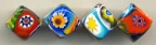 14 MM Diagonal Cubes, "Fine" Millefiori